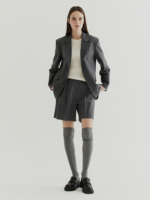 [Day-wool] Summer Wool Blazer + Shorts SET
