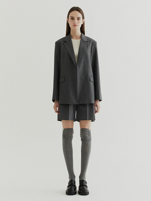 [Day-wool] Summer Wool Blazer + Shorts SET