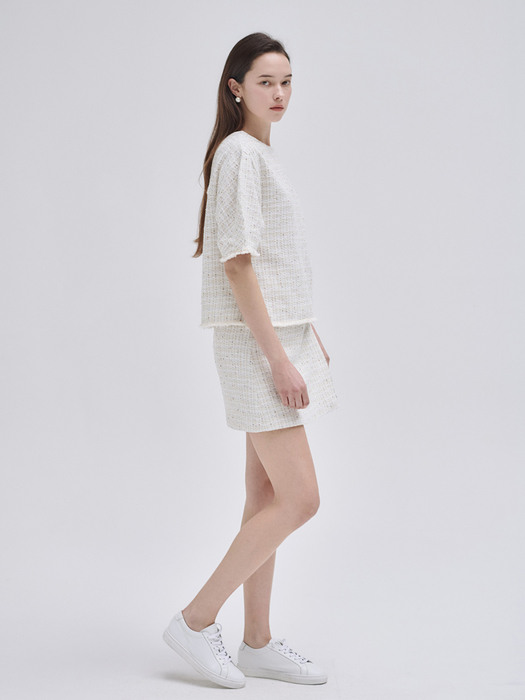 23SN tweed mini wrap skirt [2colors]