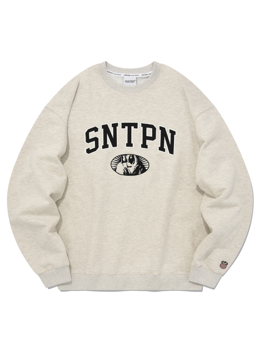 SP SNTPN ARCH LOGO CREW NECK-OATMEAL