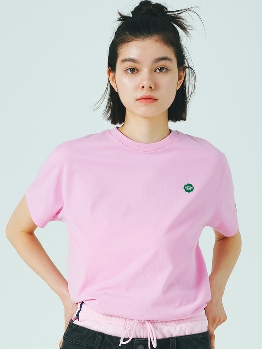 우먼 클로버하트 티셔츠 핑크