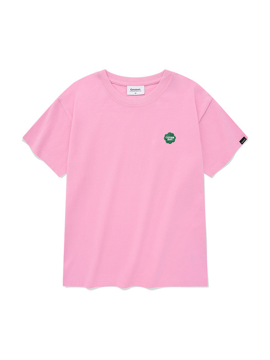 우먼 클로버하트 티셔츠 핑크