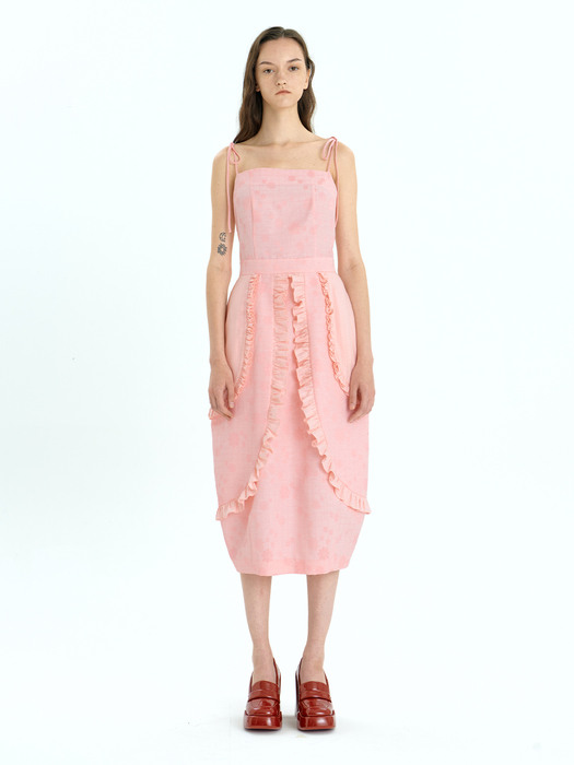  Double Layered Frill Dress_Pink