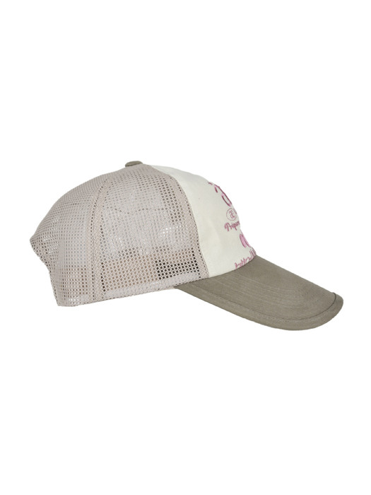 에이이에이이]WEB LOGO MESH CAP - [OLIVE/BEIGE]