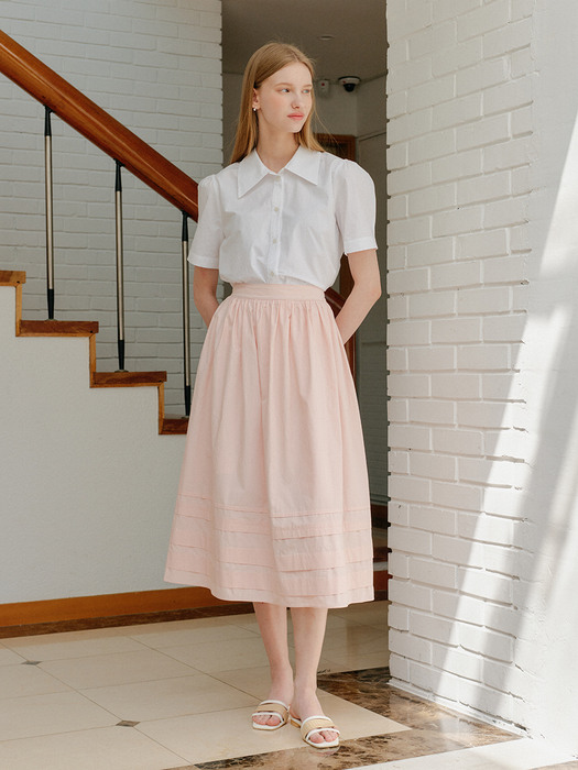 POINT LAYERED SKIRT_PINK