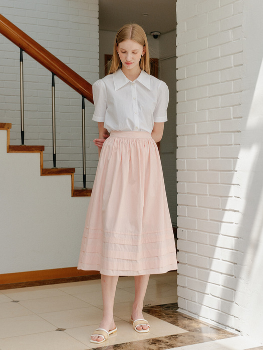 POINT LAYERED SKIRT_PINK