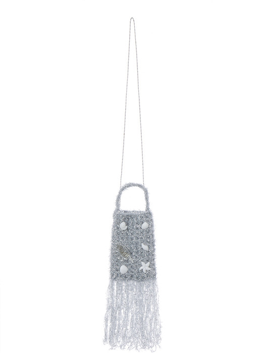 SEA COLLECTION KNITTED BAG, SILVER