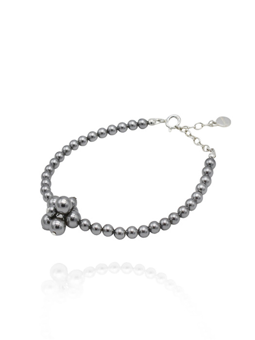 BIBI Swarovski Gray Pearl 925 Silver Bracelet (925 SV)
