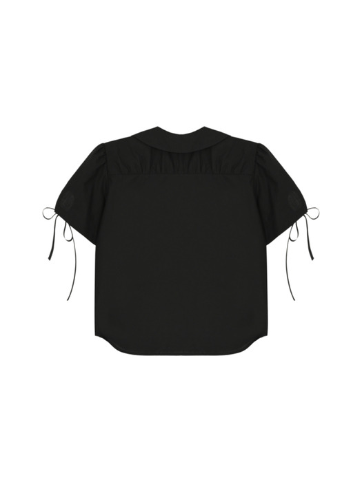 PUFF PETER PAN COLLAR SHIRT (BLACK)