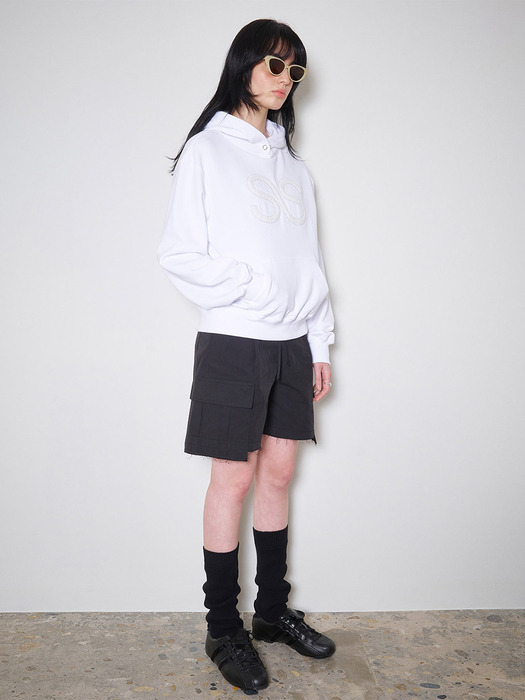 SS PATCH HOODIE, white