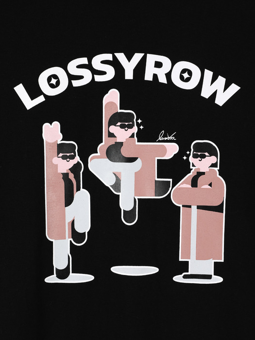 lossyrow X Vanrora Graphic T-Shirt Black