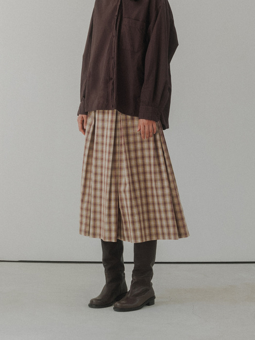 yuno check skirt