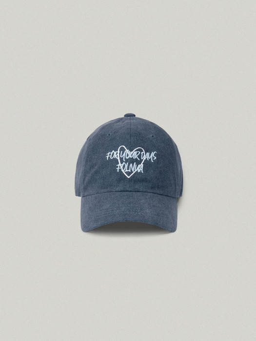 VINTAGE HEART BALL CAP [NAVY]