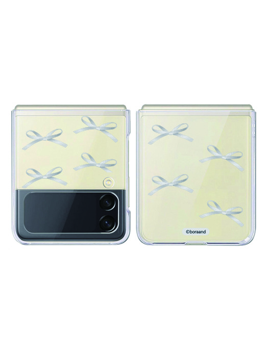 Silver Ribbon Z flip case (Jell-hard case)