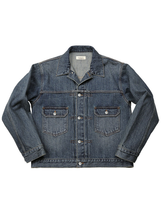 Kaihara denim Trucker Jacket (Mid Blue)