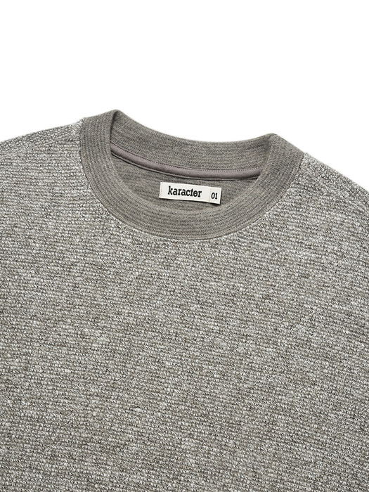 Intarsia wool blended knit / Gray