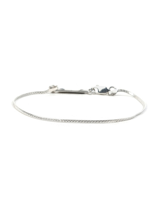 SILVER SLIM SNAKE CHAIN BRACELET