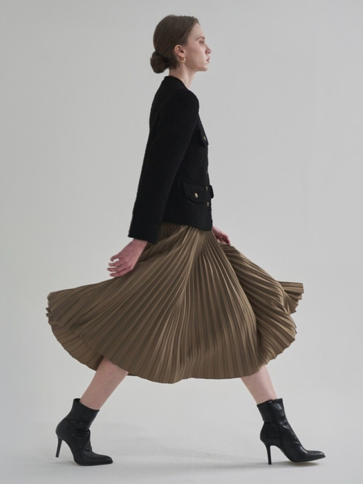 FW banding pleated skirt