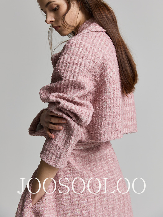 lux pink tweed  coat