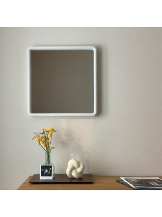 게디 히스토릭 컬렉션 no.2900 소형 사각거울 화이트 45x45cm