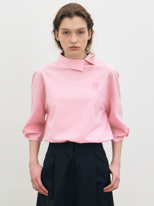 001 Sleeve twist shirt - Pink