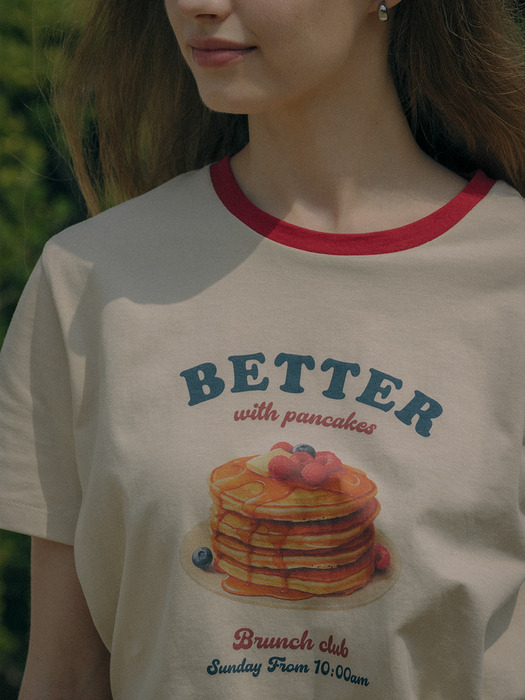 Pancake club T-shirt_Beige
