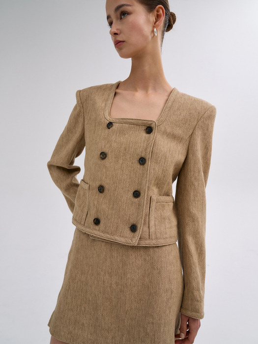 LUMEN SQUARE-NECK JACKET