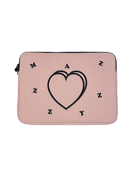 signature heart laptop pouch (indi pink)