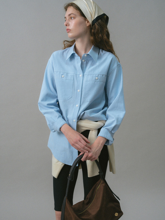 U Cotton Pocket Detail Shirt_3colors