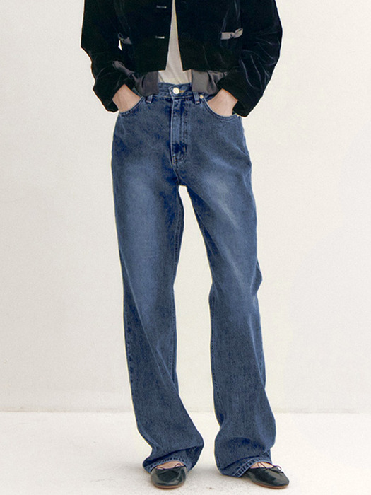 Heart Pocket Denim Pants_Relaxed Fit