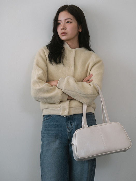 Basic line Shoulder Bag - Ivory