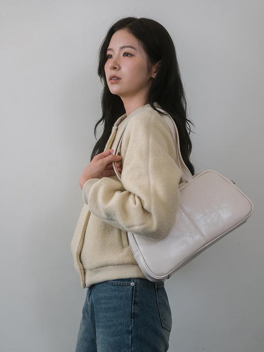 Basic line Shoulder Bag - Ivory