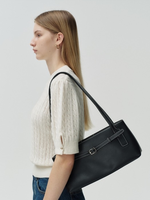 belted bag (shoulder) - black