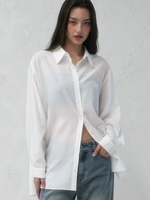 Minou Back Slit Shirt - 5COL