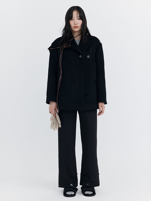 Wool Half Coat_Black