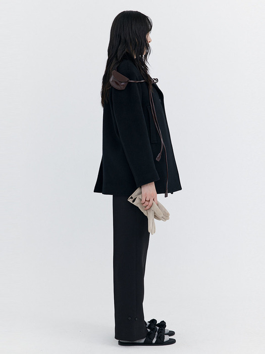 Wool Half Coat_Black