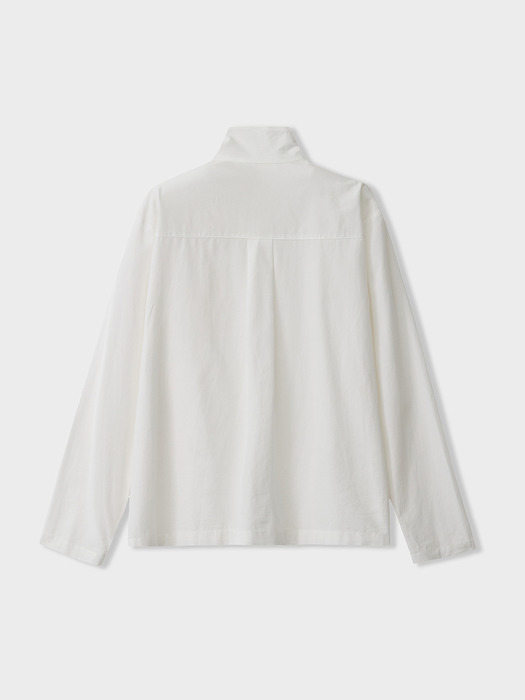 tie collar blouse_ivory