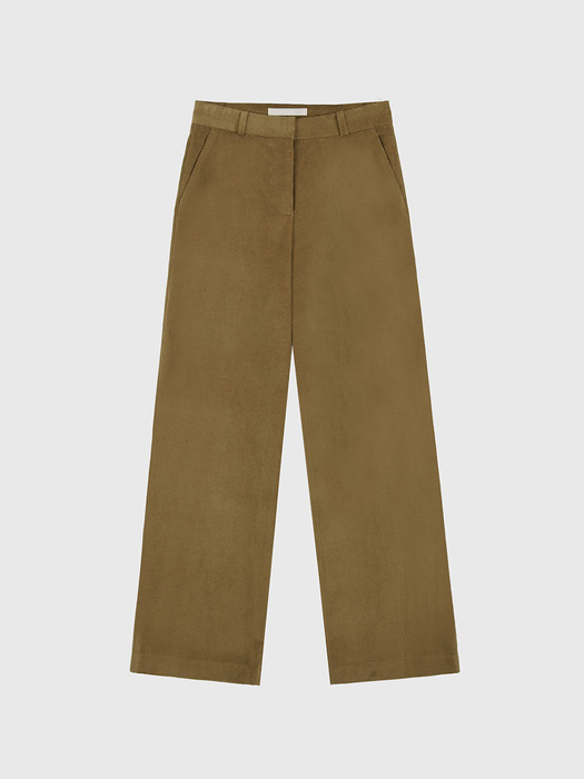 Cotton Corduroy Straight-fit Pants