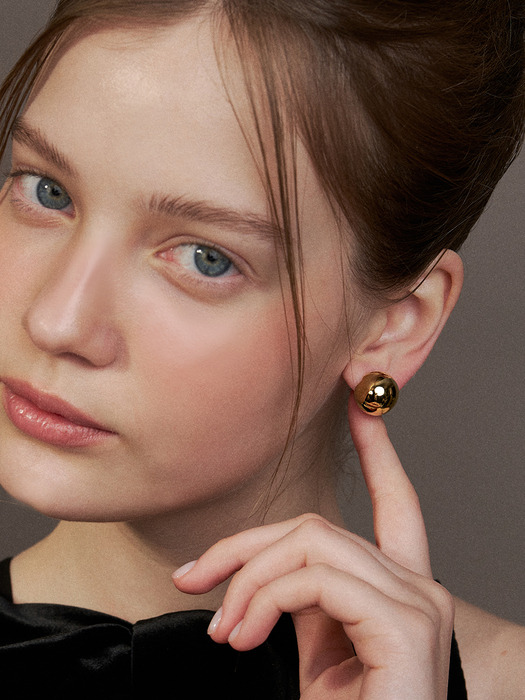big metal ball earring