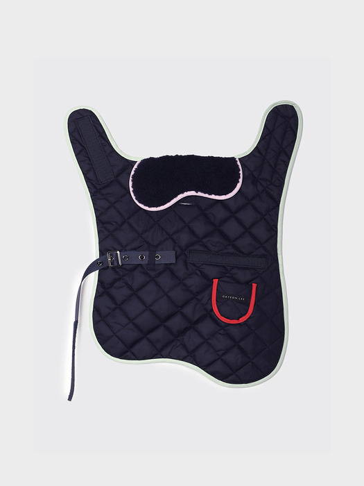 LETO Quilted Dog Jacket-Navy