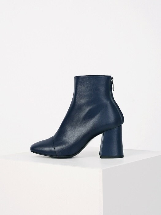 SQUARE ANKLE BOOTS - NAVY