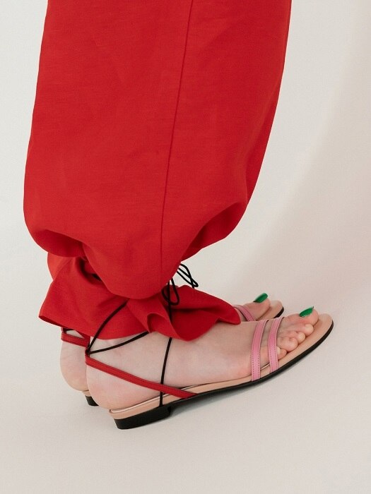 Petal capture gladiator sandal_Pink+Red / YY8S-S24
