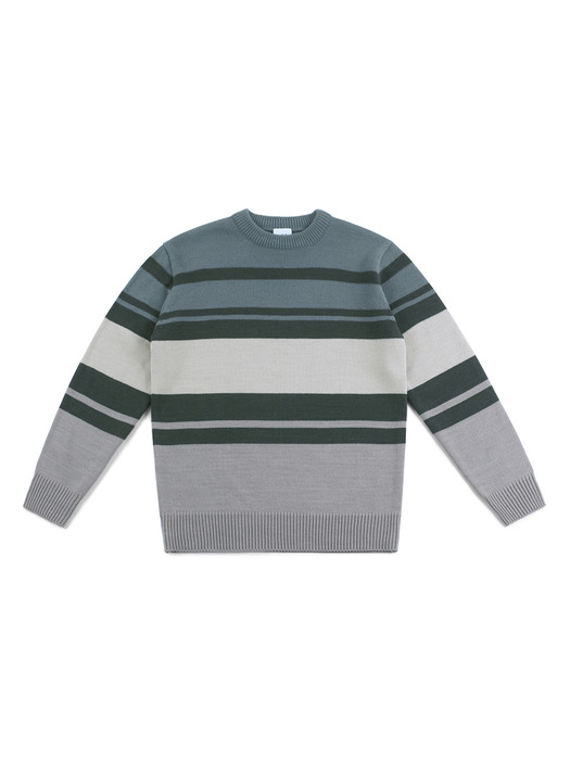 MULTI STRIPE KNIT (GRAY)