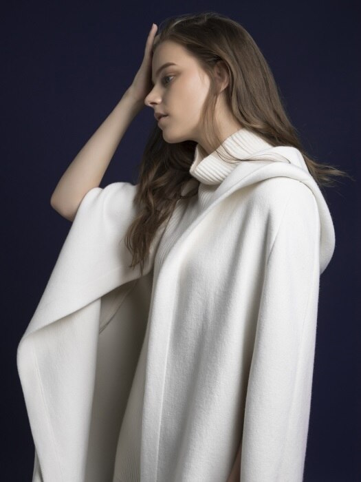 ITALY CASHMERE Hoodie Long Cape