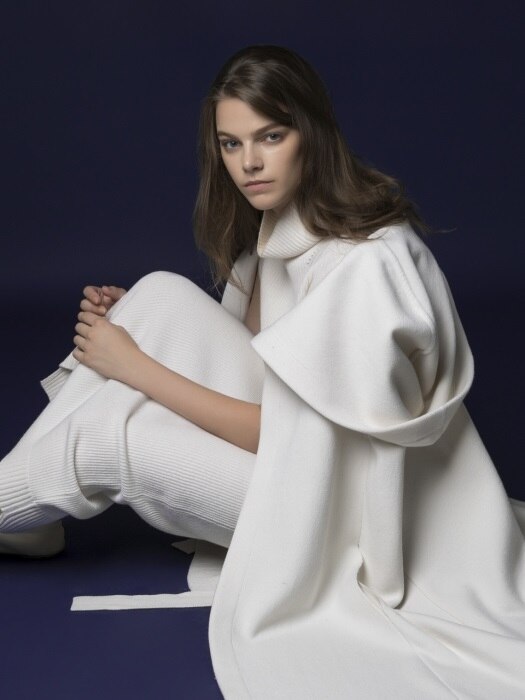 ITALY CASHMERE Hoodie Long Cape