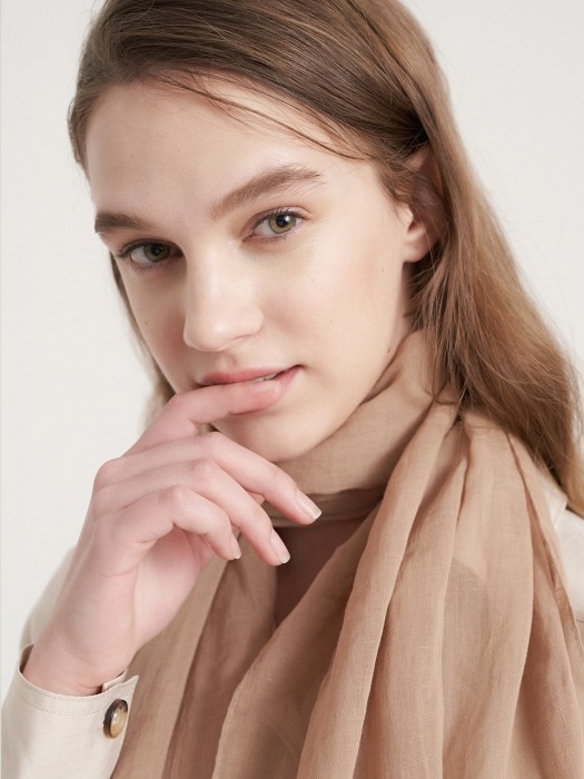 Solid linen cotton scarf 4color