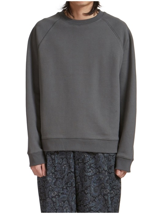 Side Zip-up Sweatshirt Grey