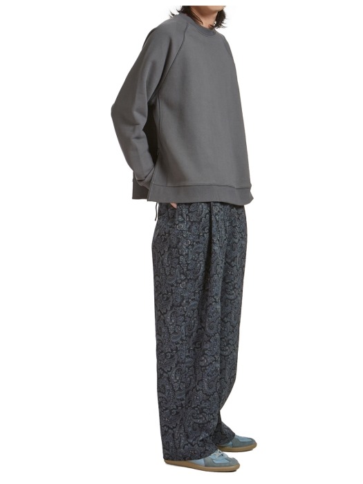 Side Zip-up Sweatshirt Grey