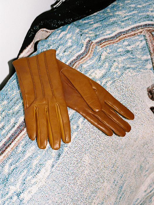 LEATHER GLOVES_BROWN