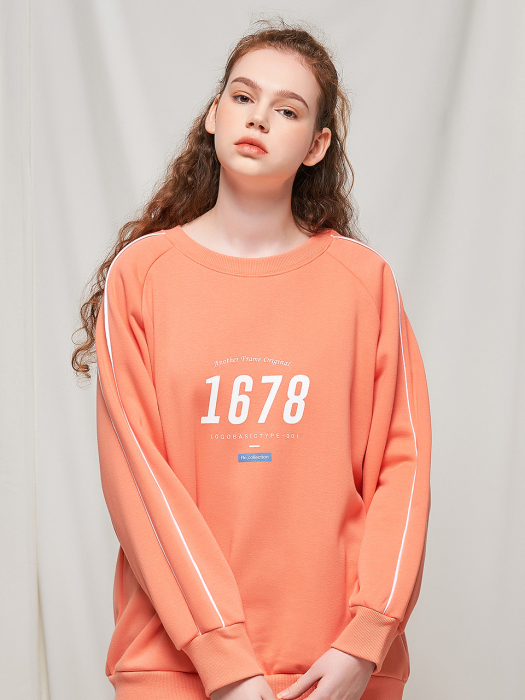 1678 LINE RUGBY CREWNECK (LIVING CORAL)